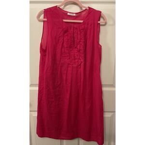 Calvin Klein Lightweight Keyhole Ruffled Front Fuschia Summer Dress, 14
